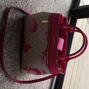 Michael Kors Pink floral MK purse
